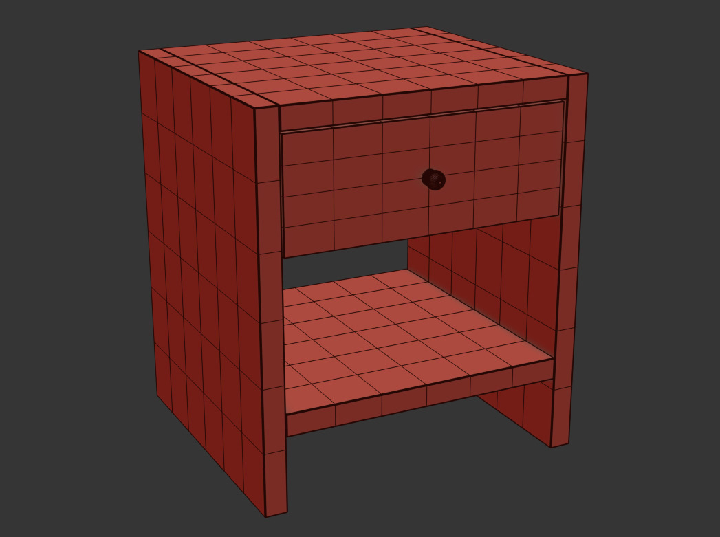 Wood Side Table Noveau Free 3D model_8
