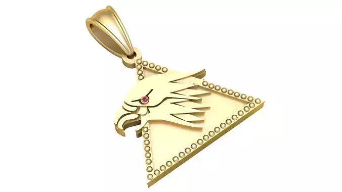 EAGLE FACE PANDANT 3D PRINTABLE MODAL 3D print model