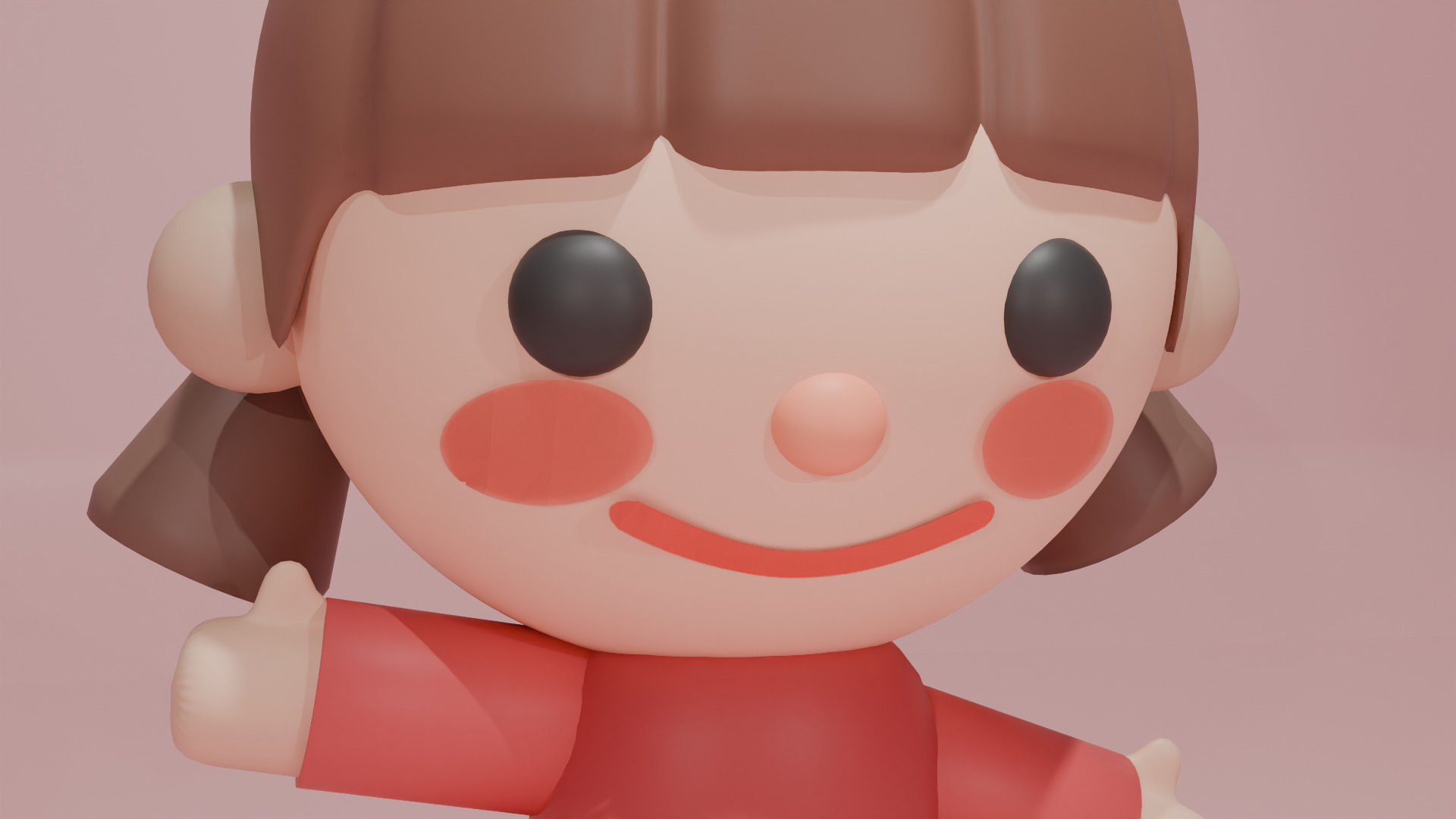 Little Girl Free 3D model_2