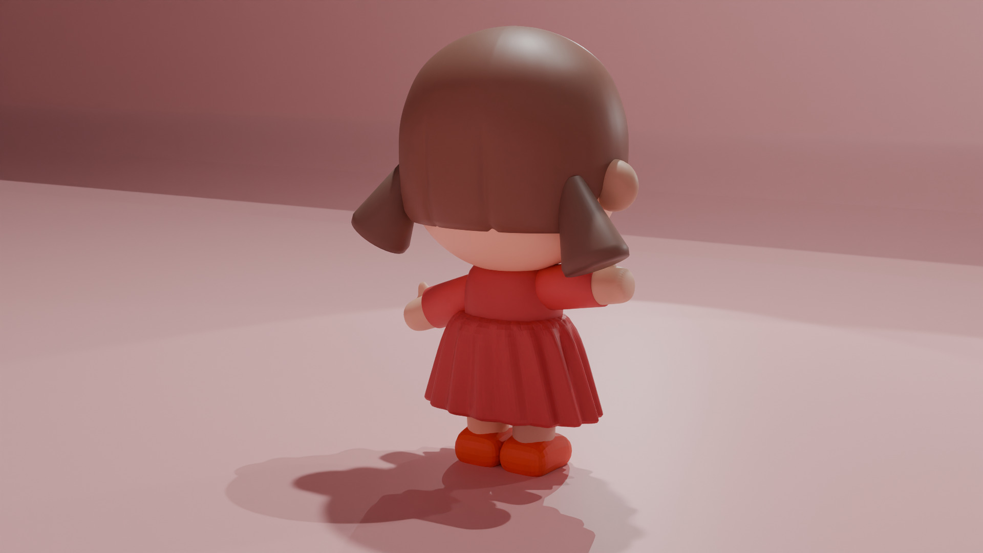 Little Girl Free 3D model_1