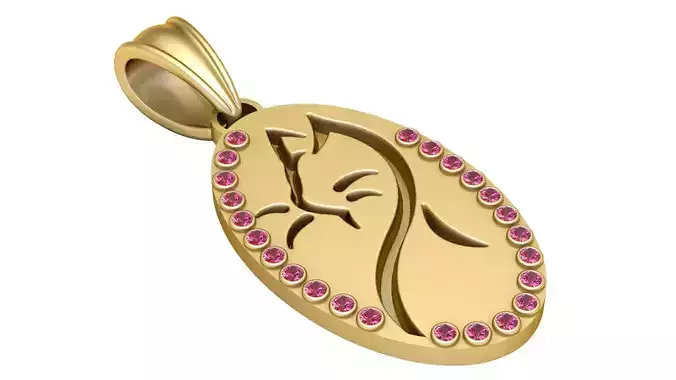 Fashionable PANDANT 3D PRINTABLE MODAL 