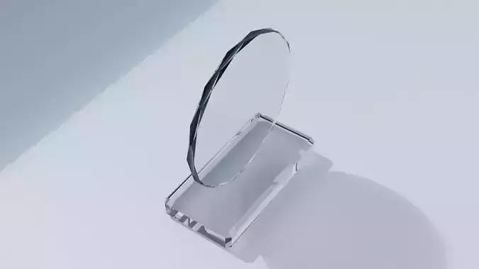 Circular Crystal Trophy Glass Award