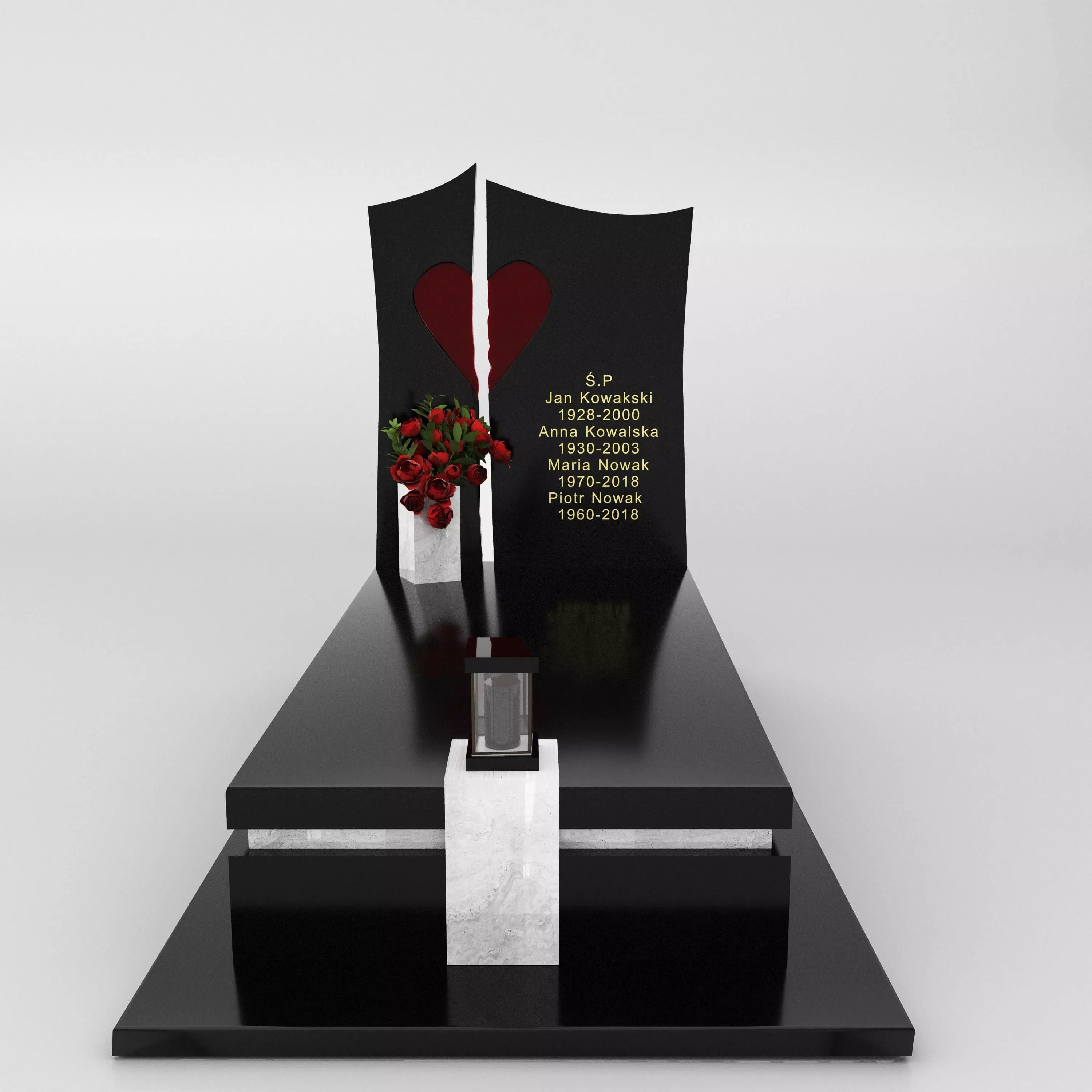 G-Black Heart Low-poly 3D model_0