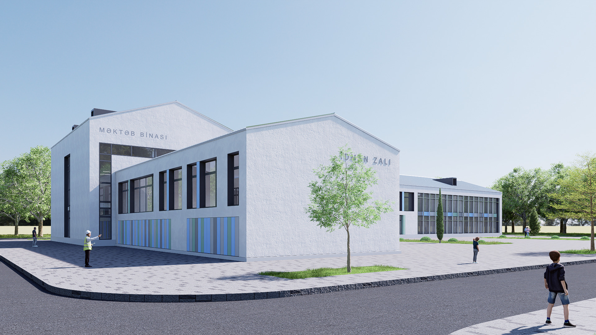 school Low-poly 3D model_6