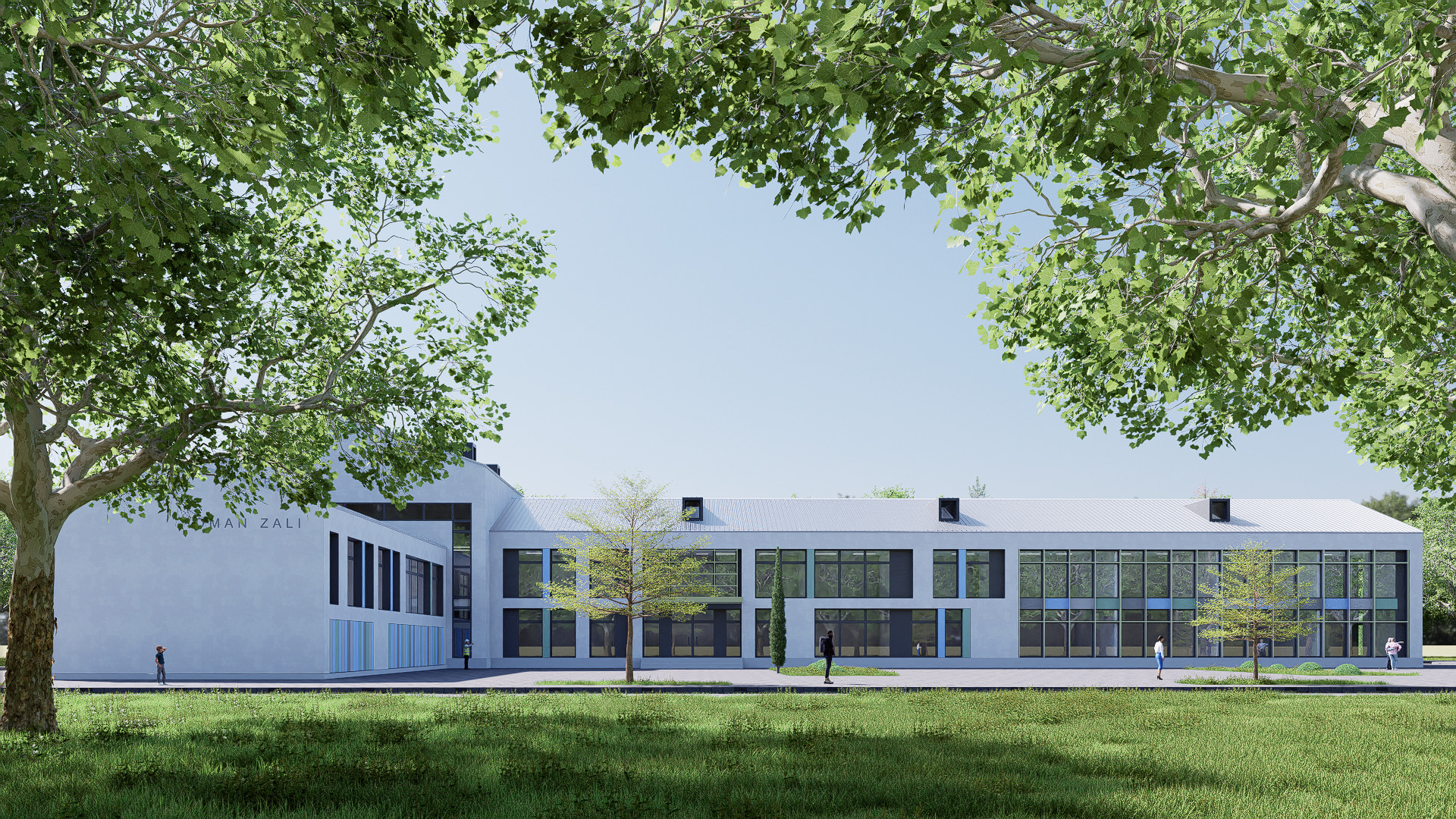 school Low-poly 3D model_7