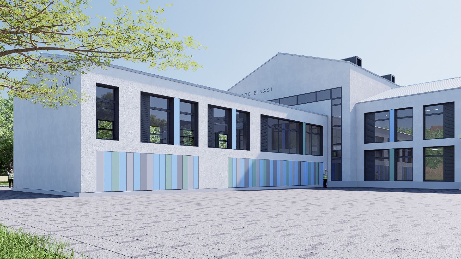 school Low-poly 3D model_3