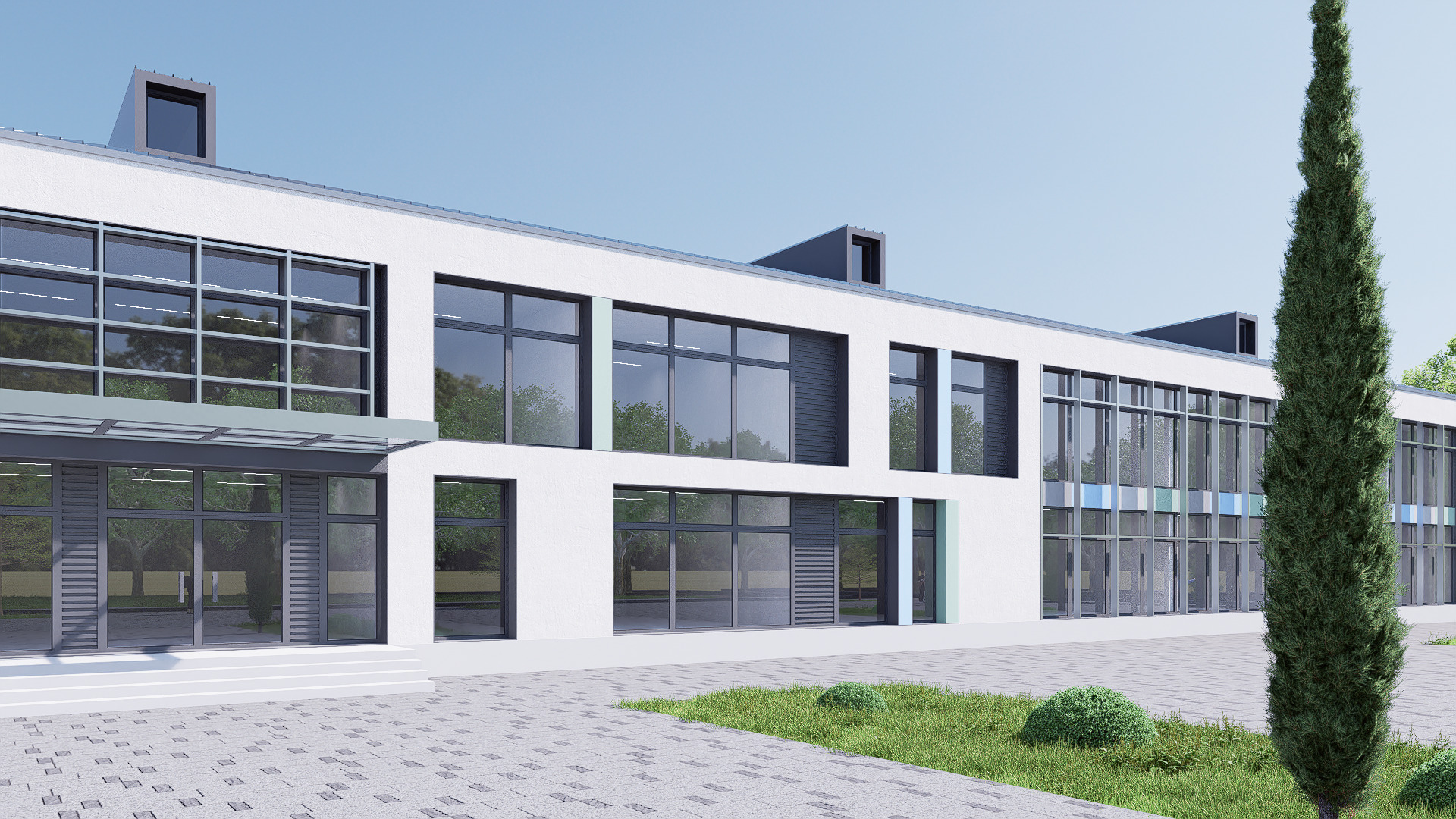 school Low-poly 3D model_5