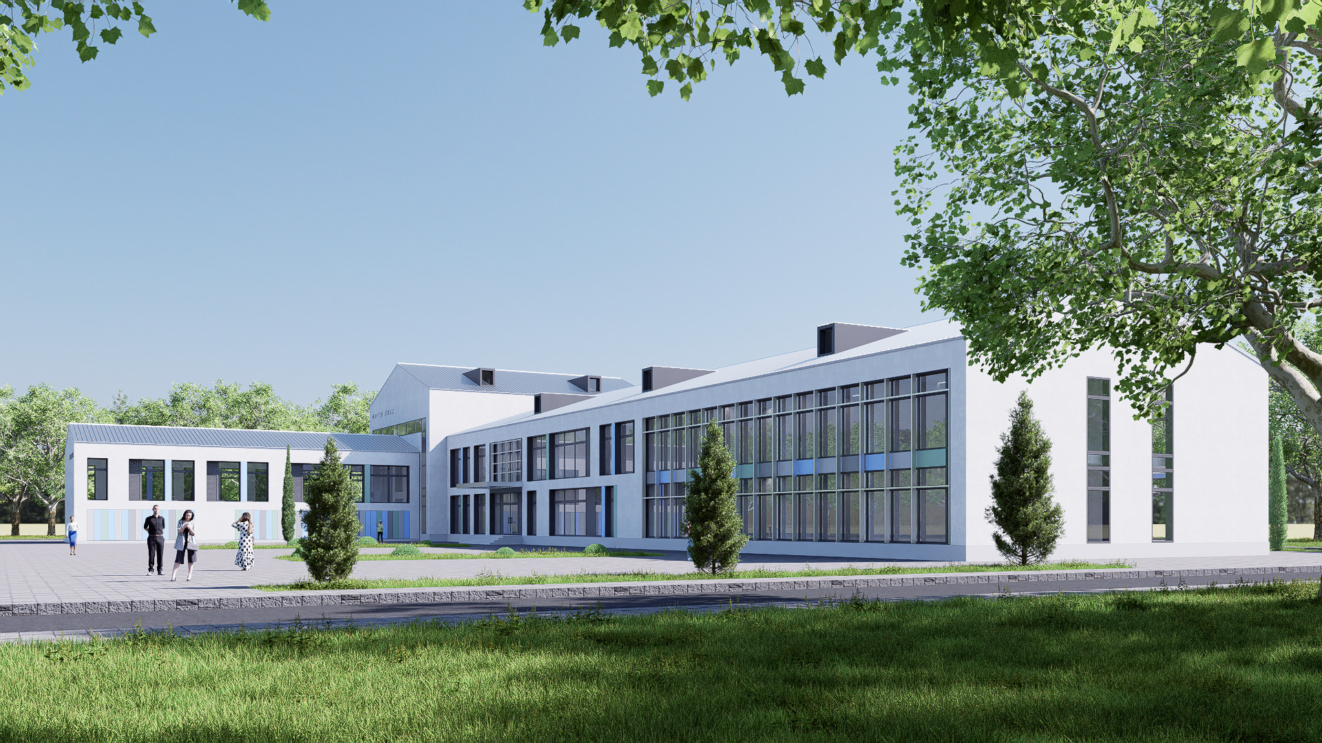 school Low-poly 3D model_10