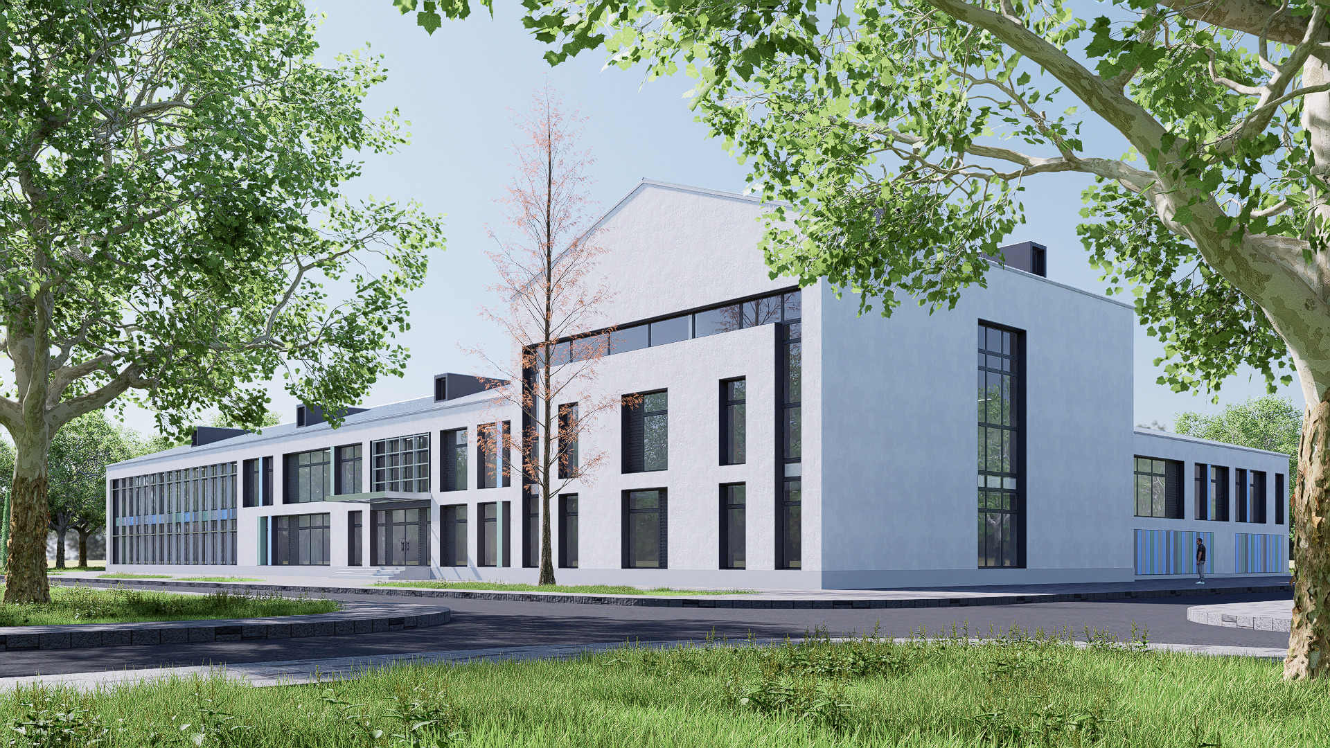 school Low-poly 3D model_8