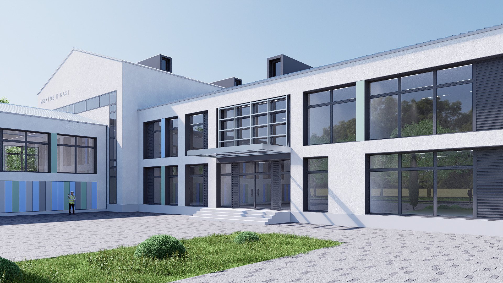 school Low-poly 3D model_4