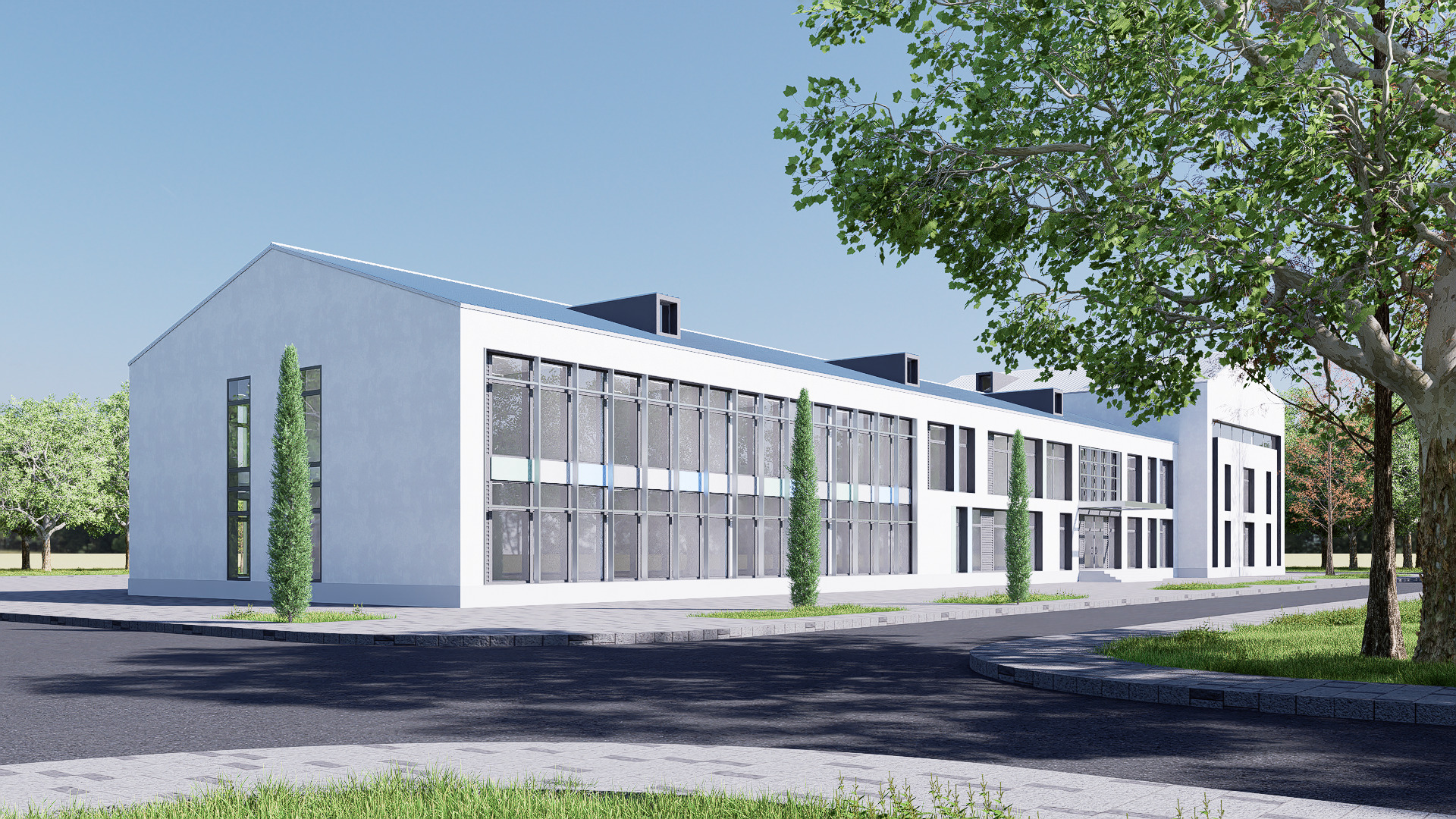 school Low-poly 3D model_9