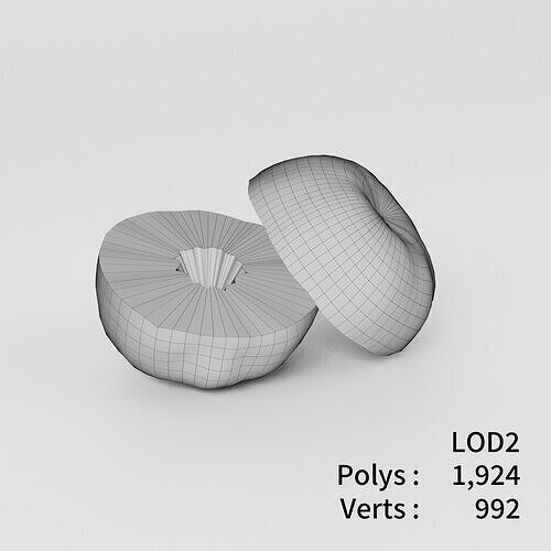 Cut Orange 3D model Low-poly 3D model 5
