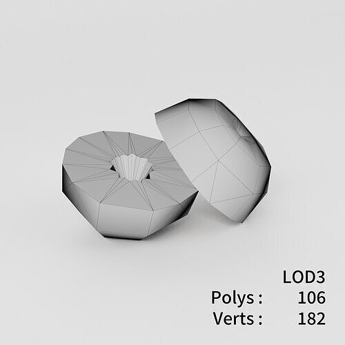 Cut Orange 3D model Low-poly 3D model 6
