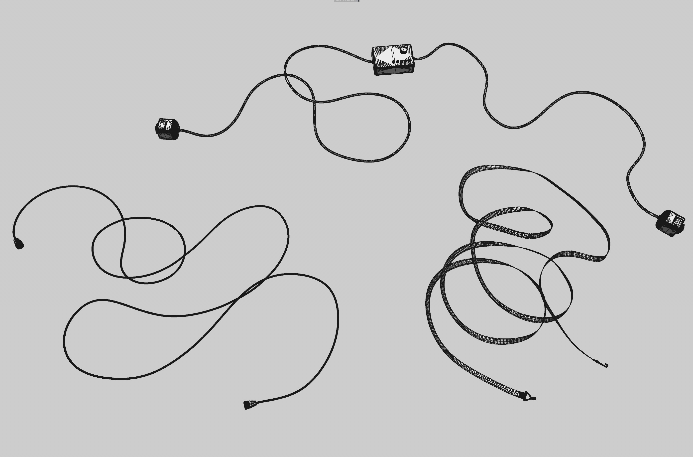 Various Computer Cables Low-poly 3D model_4