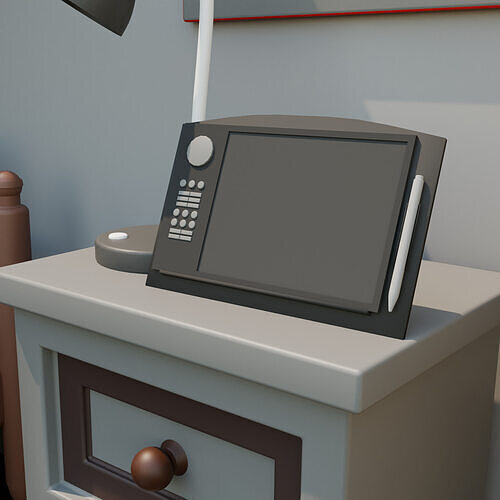 L-Poly  tablet black  Free low-poly 3D model