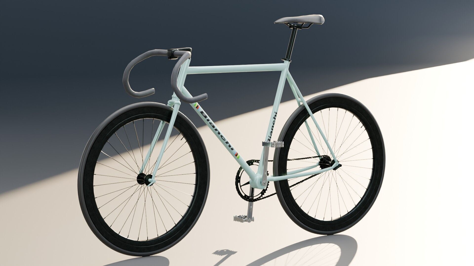 Bianchi Fixed Bike 3D model_8