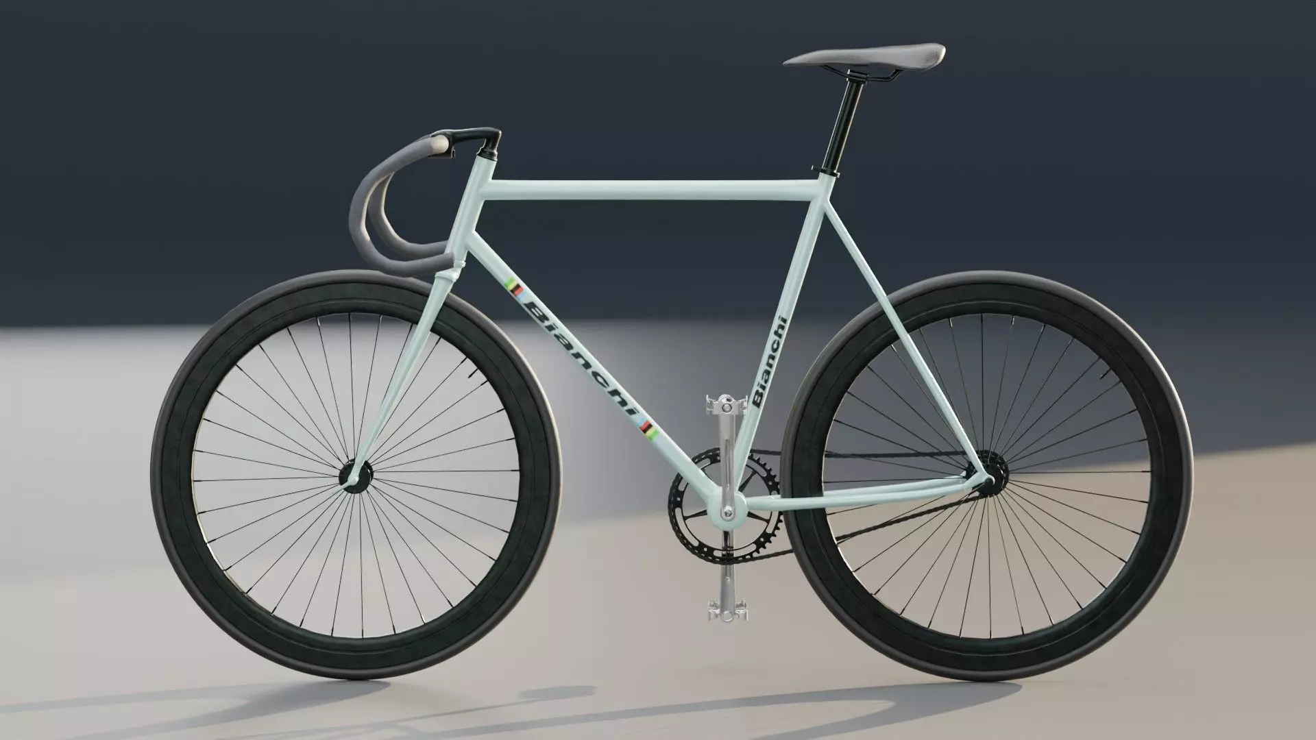 Bianchi Fixed Bike 3D model_0