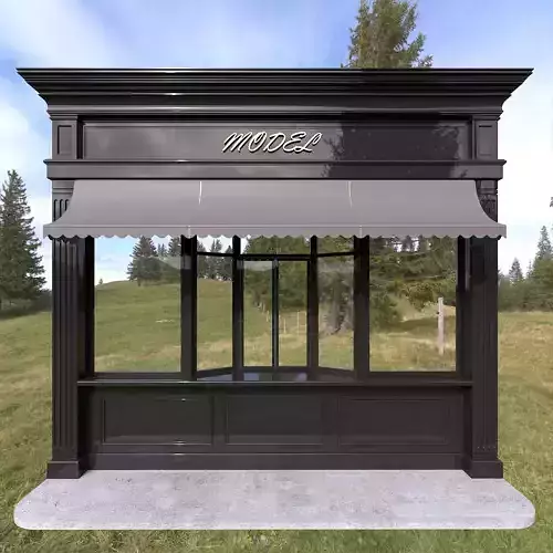 front cafe coffee shop 3D model - 2