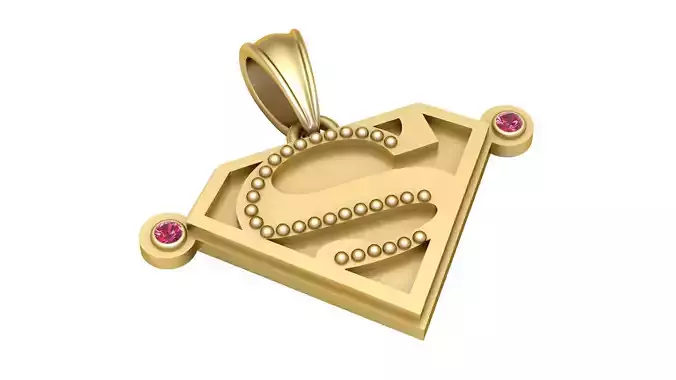 SUPERMAN LOGO PANDANT 3D PRINTABLE MODAL 