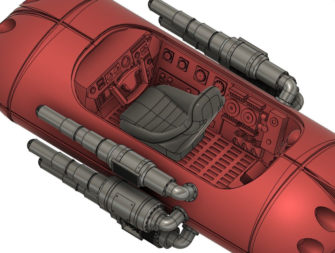 MOBQUET LANDSPEEDER CANTINA BAND BACKGROUND SPEEDER 3D print model_2
