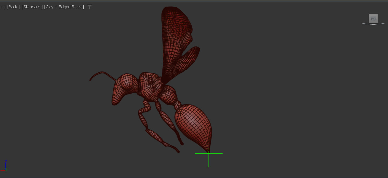 Mechanical Yellow Jacket Wasp Low-poly 3D model_4