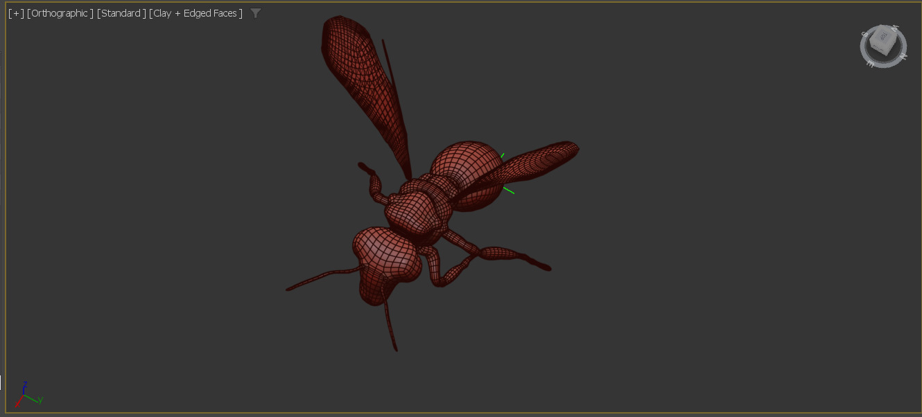 Mechanical Yellow Jacket Wasp Low-poly 3D model_3