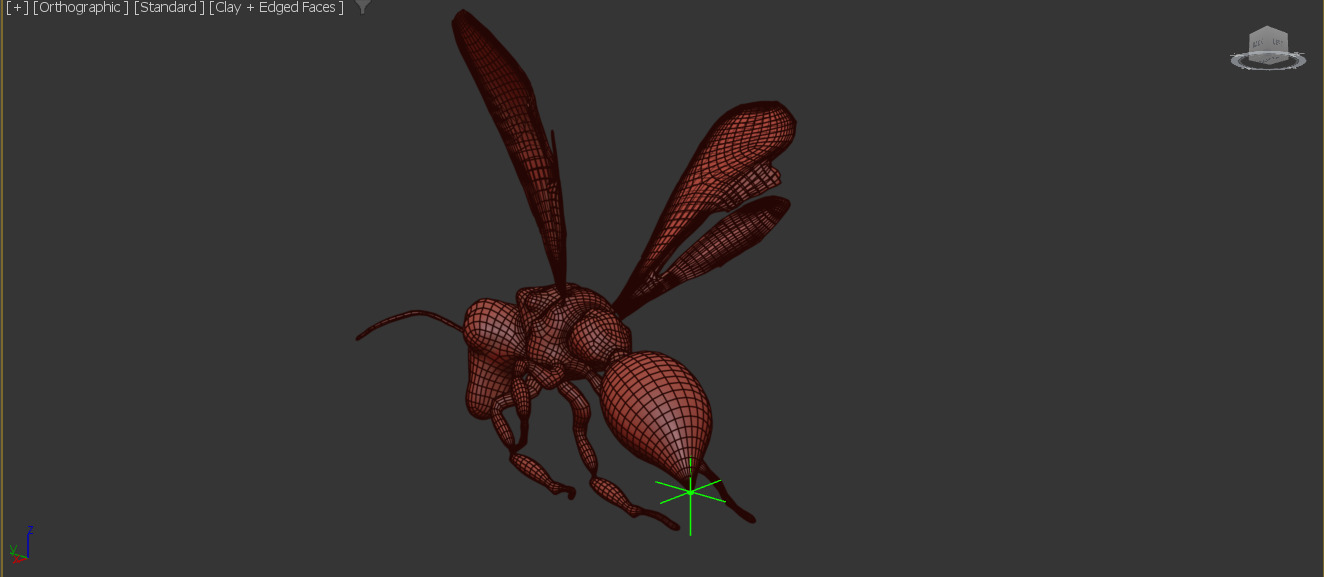 Mechanical Yellow Jacket Wasp Low-poly 3D model_5