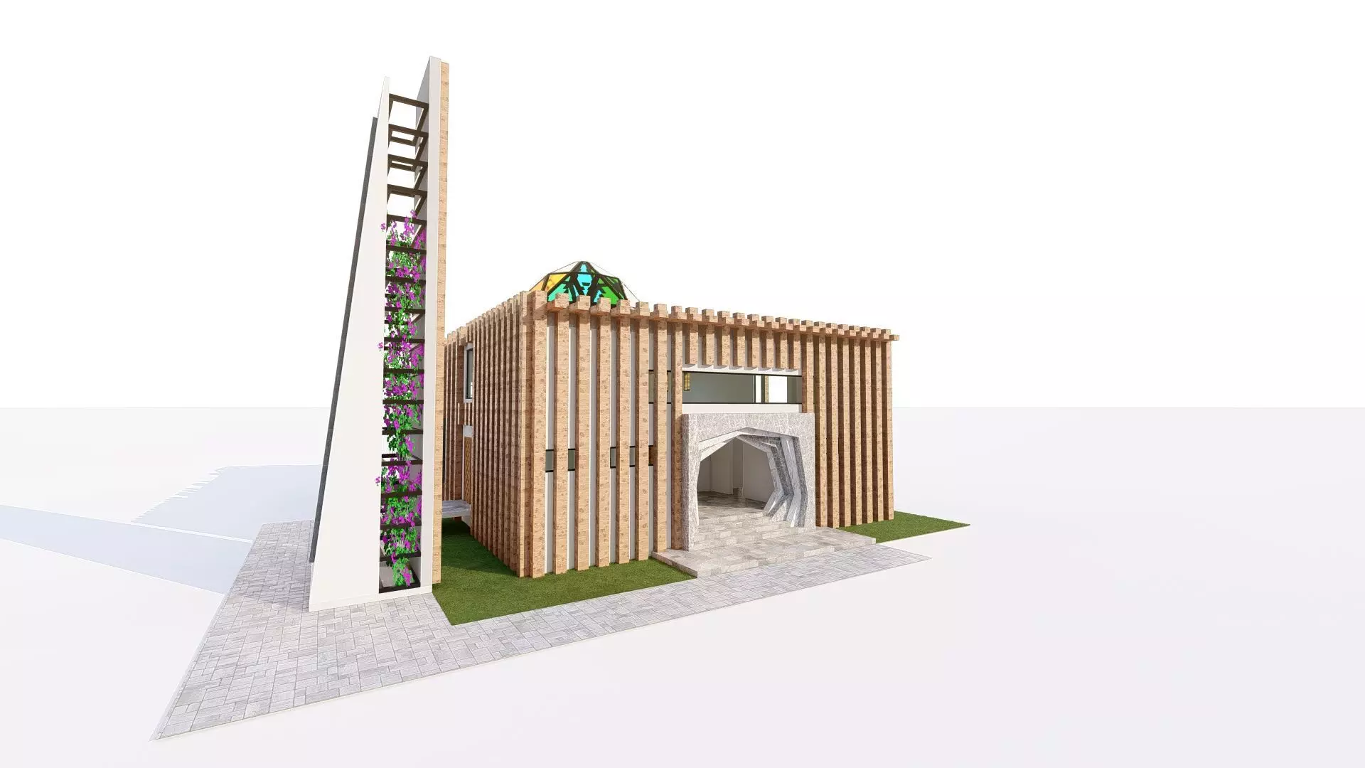 mosque-modern 3D model