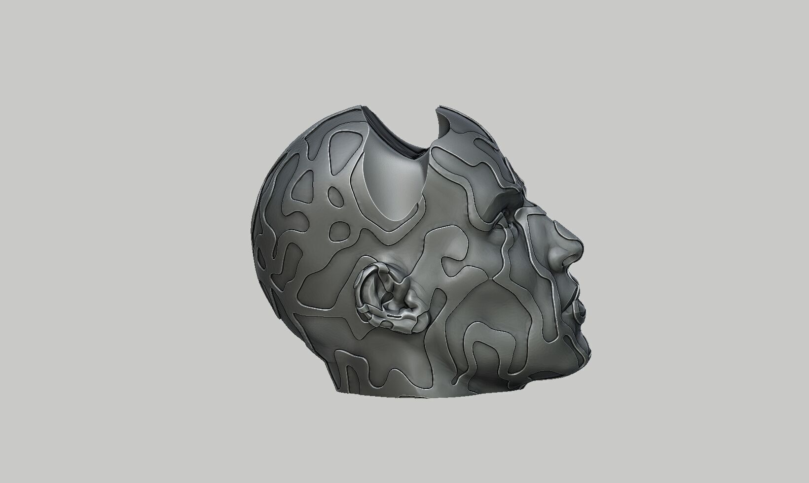 Human modern Ps5 controller stand 3D print model_6