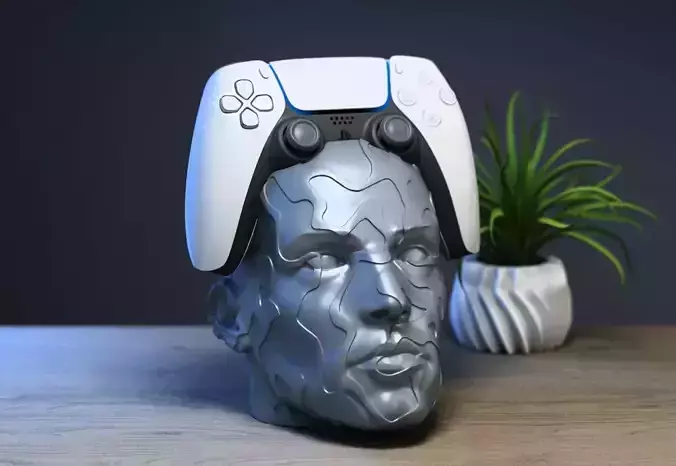 Human modern Ps5 controller stand 3D print model