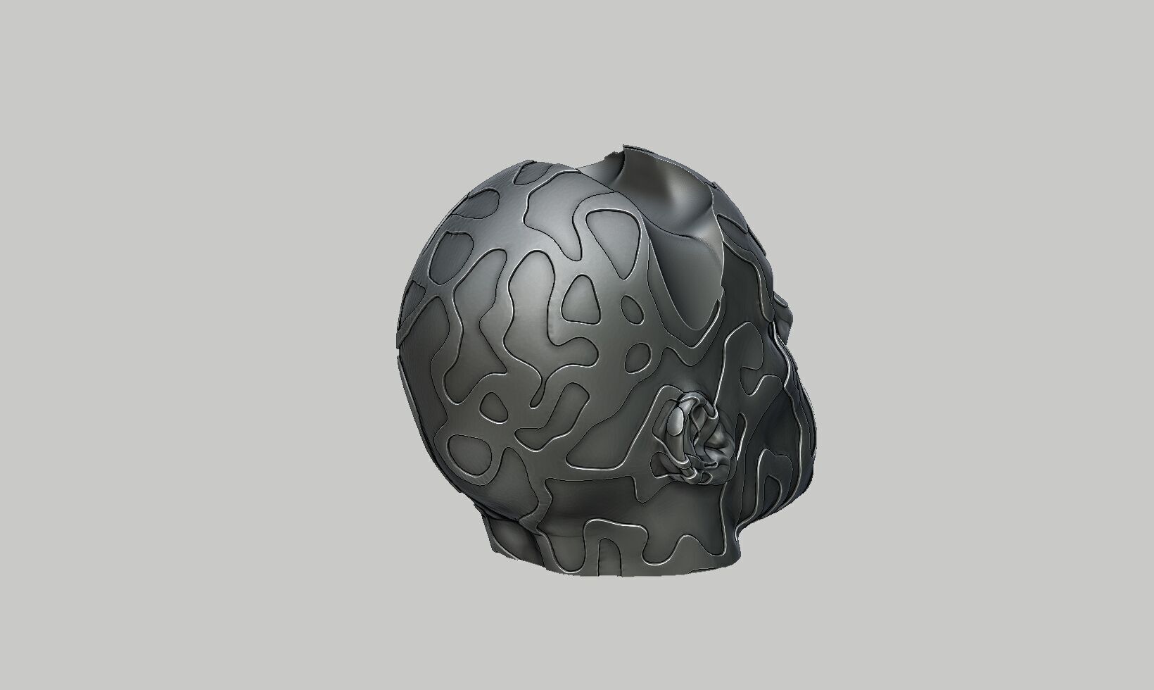 Human modern Ps5 controller stand 3D print model_7