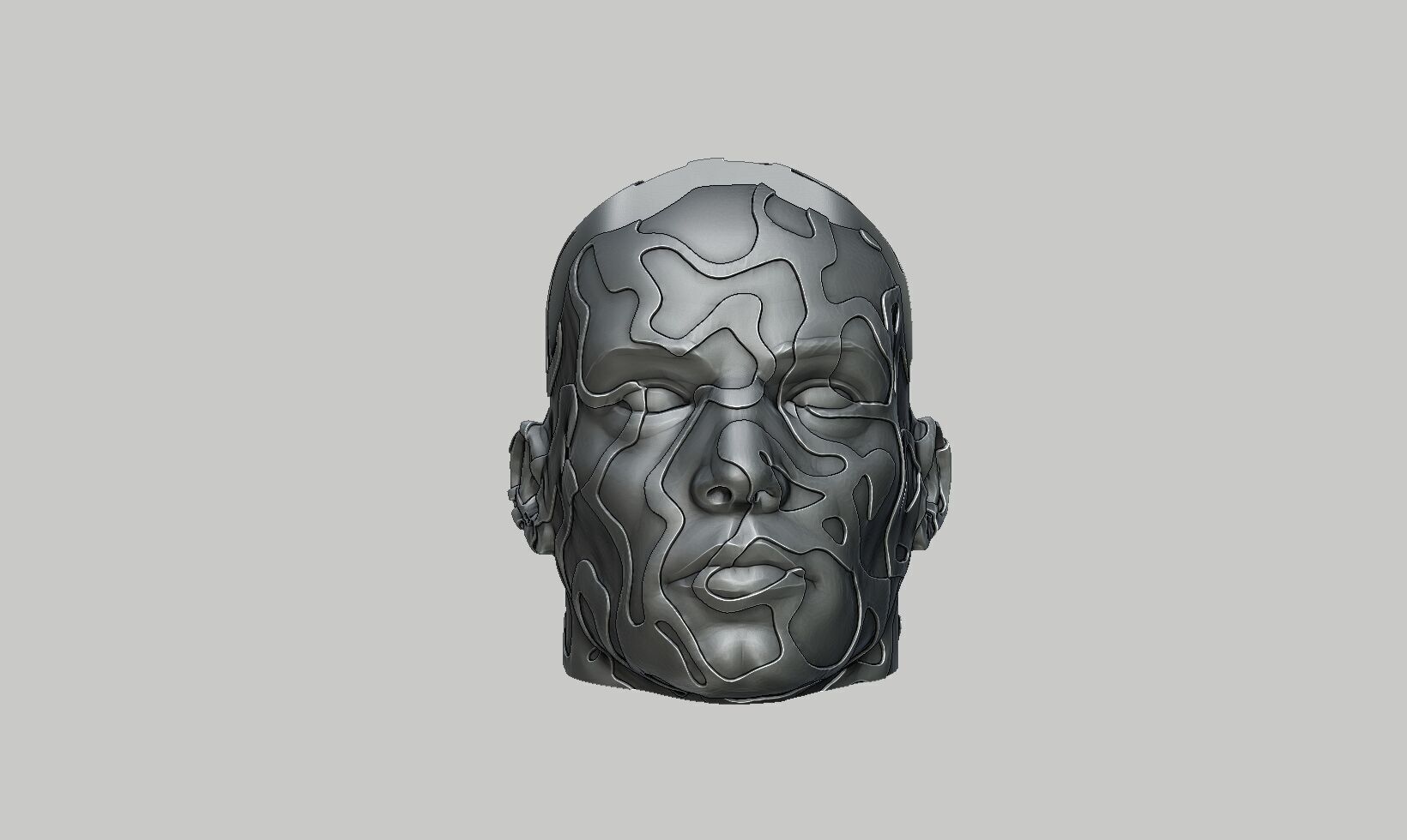 Human modern Ps5 controller stand 3D print model_9