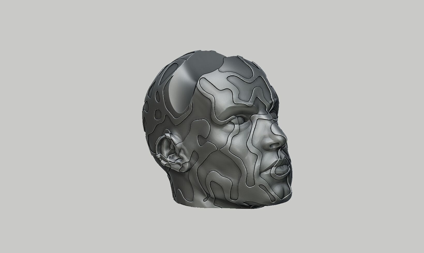 Human modern Ps5 controller stand 3D print model_5