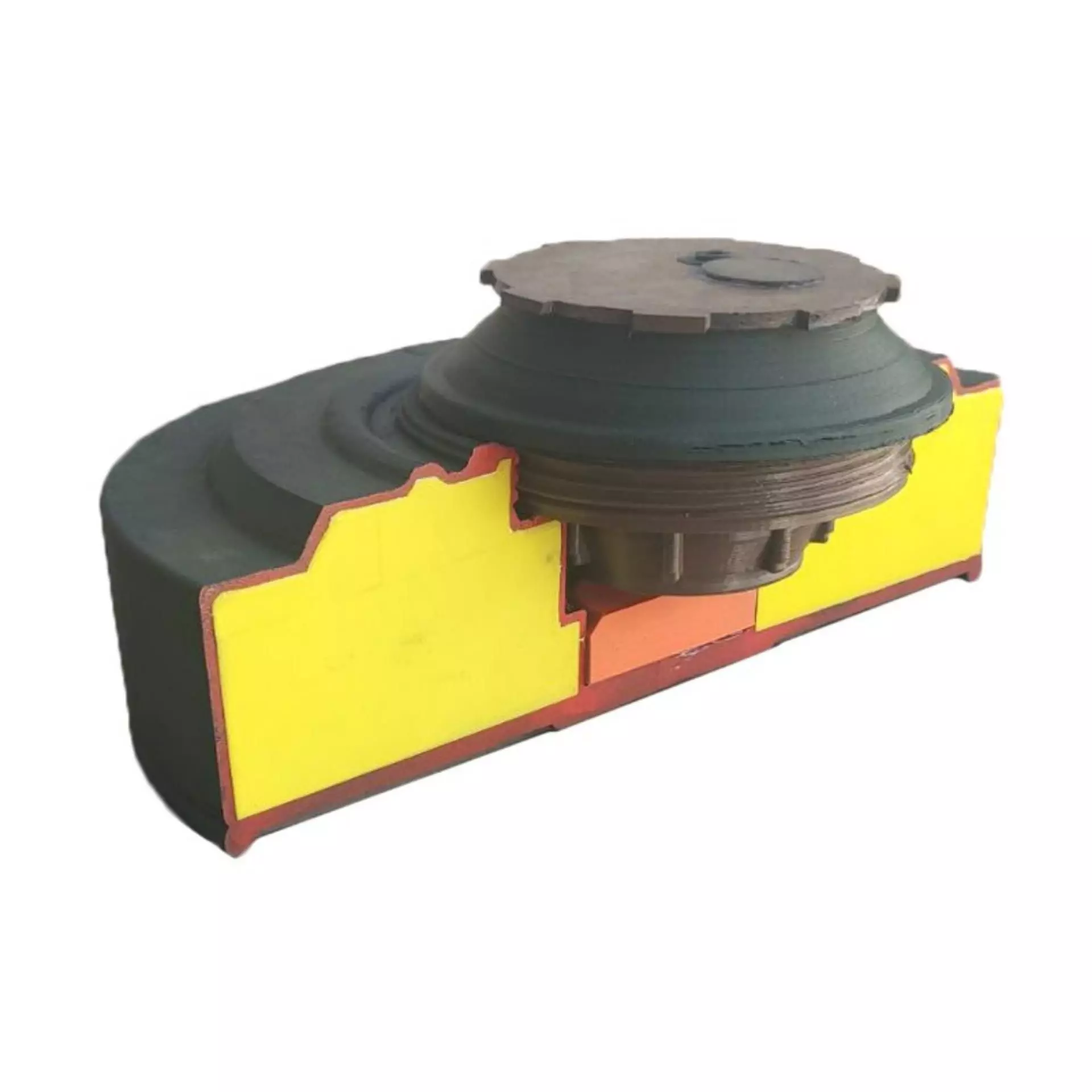 TM-62 model of the Soviet anti-tank mine in section 3D print model