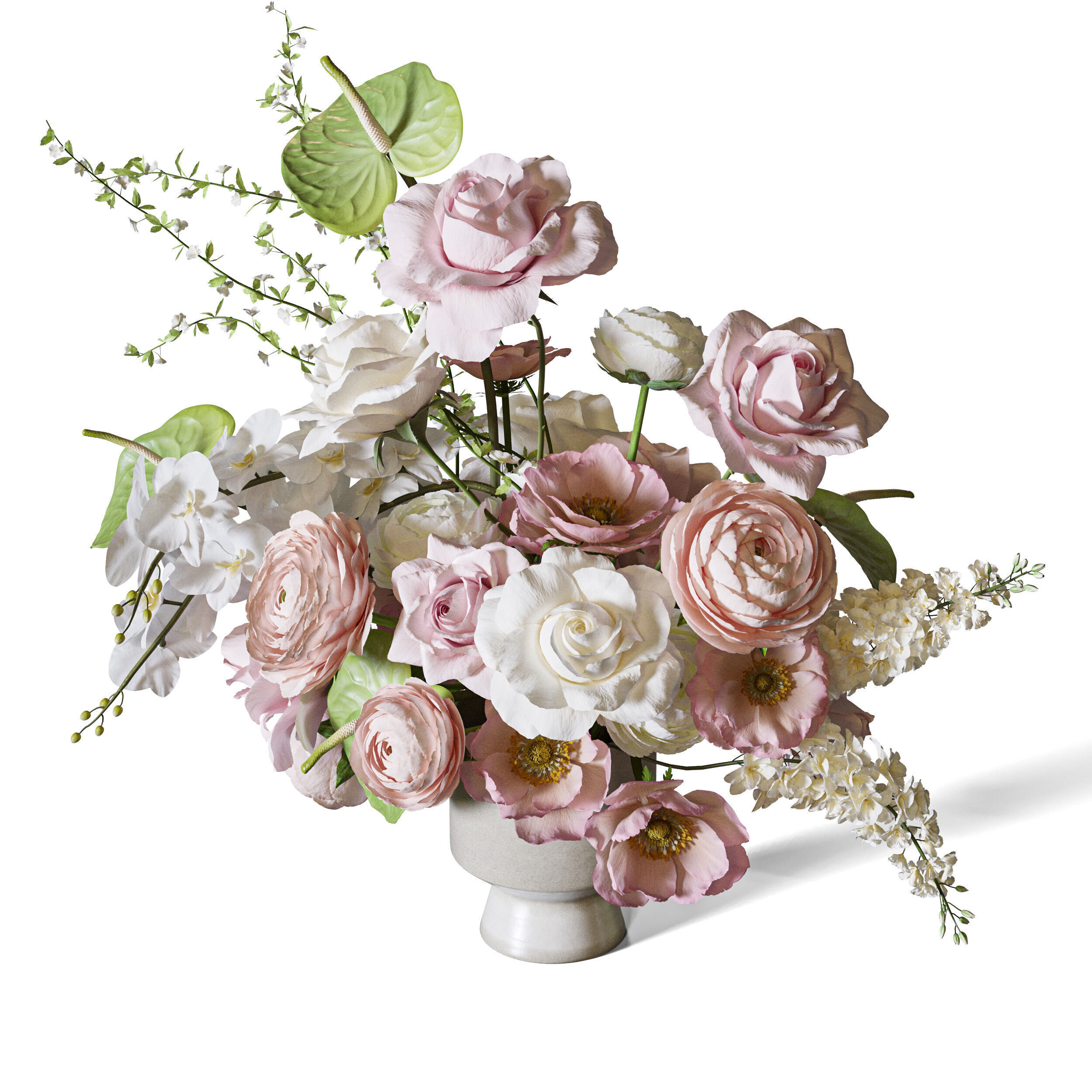 Flower Set 097 3D model_1