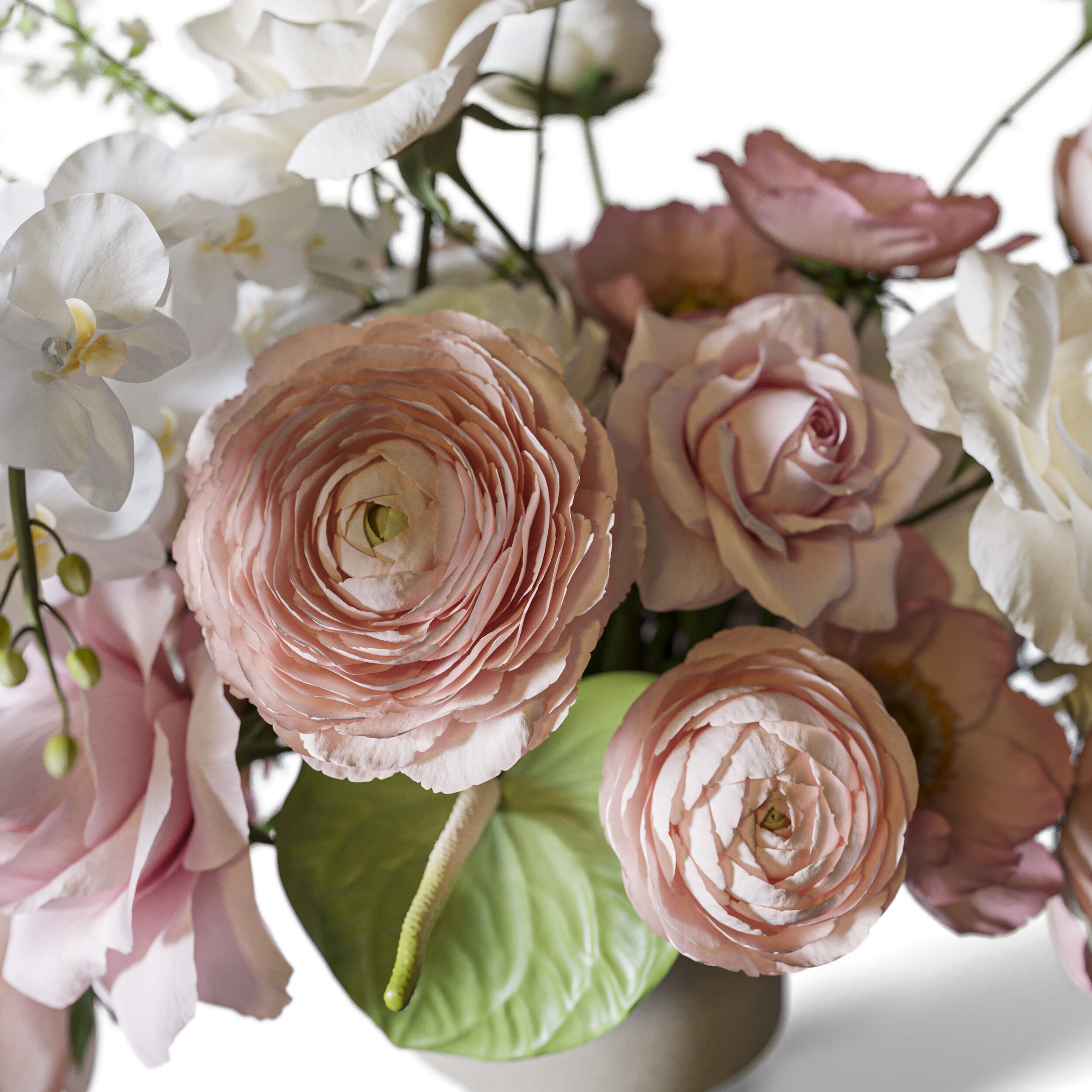 Flower Set 097 3D model_3