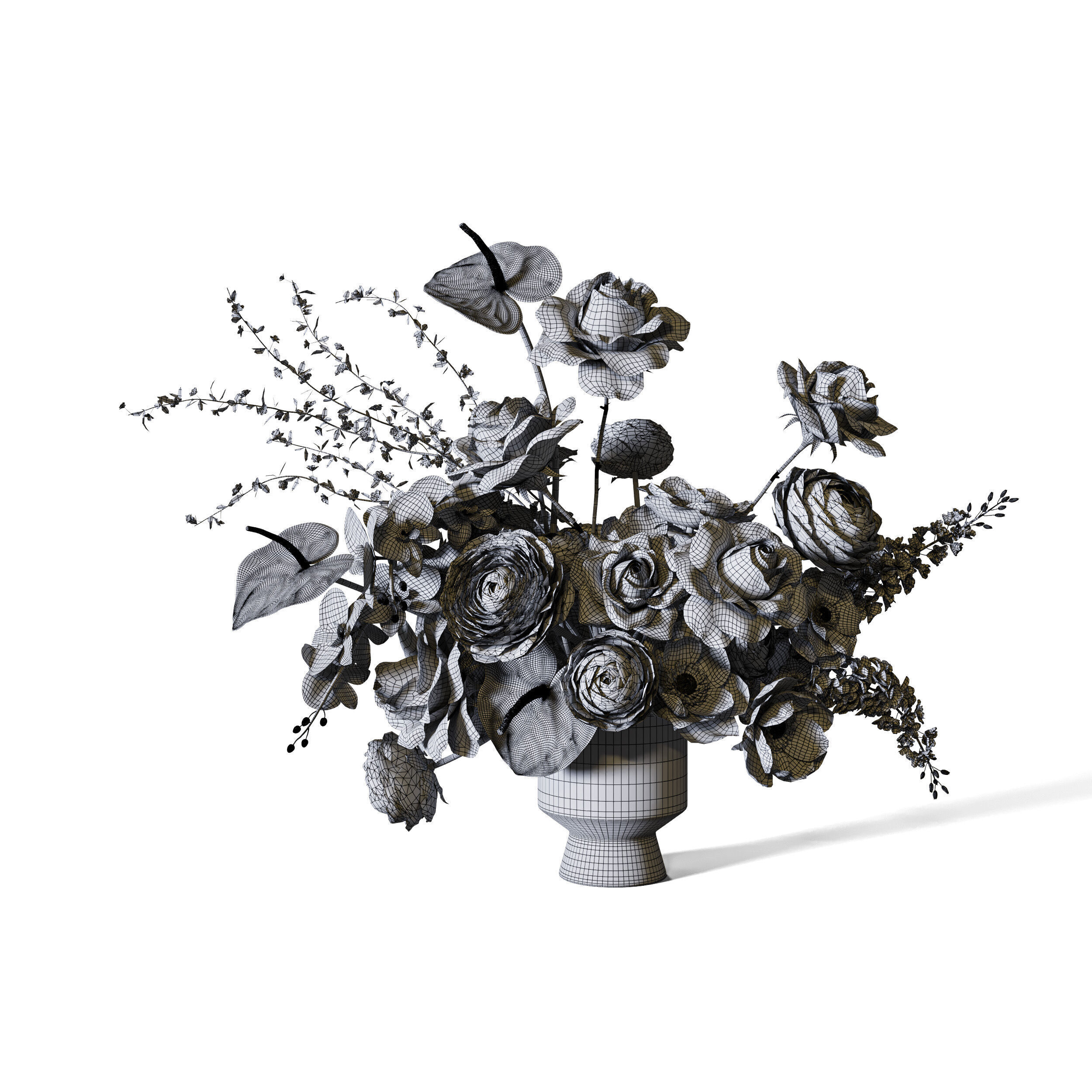 Flower Set 097 3D model_6