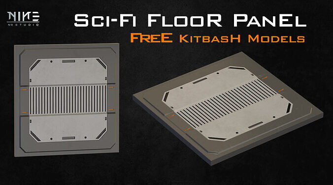 Free Sci-Fi Floor Panel Free 3D model