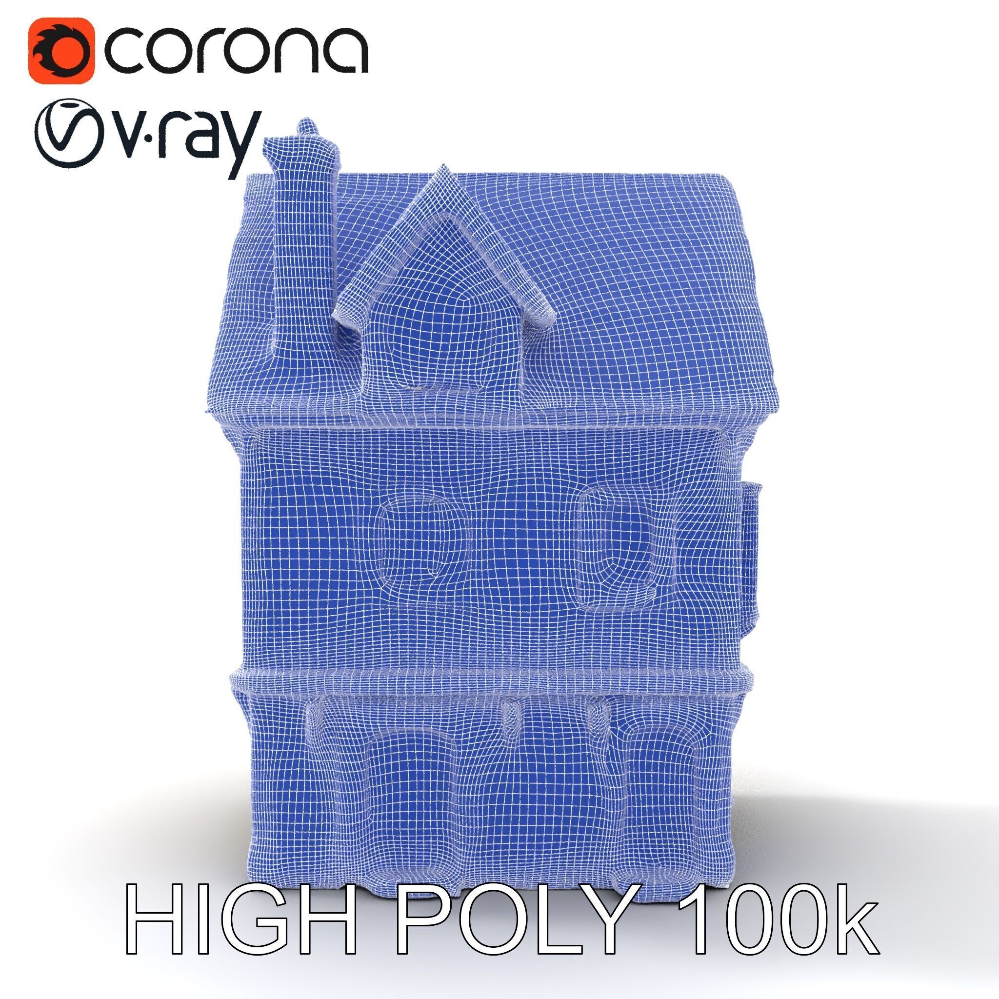 Medieval Timbered House Model Pack Low-poly 3D model_8