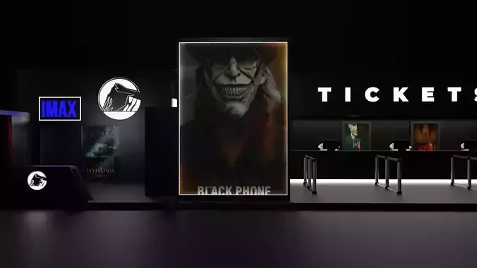 Modern ticket booth with vip entrance