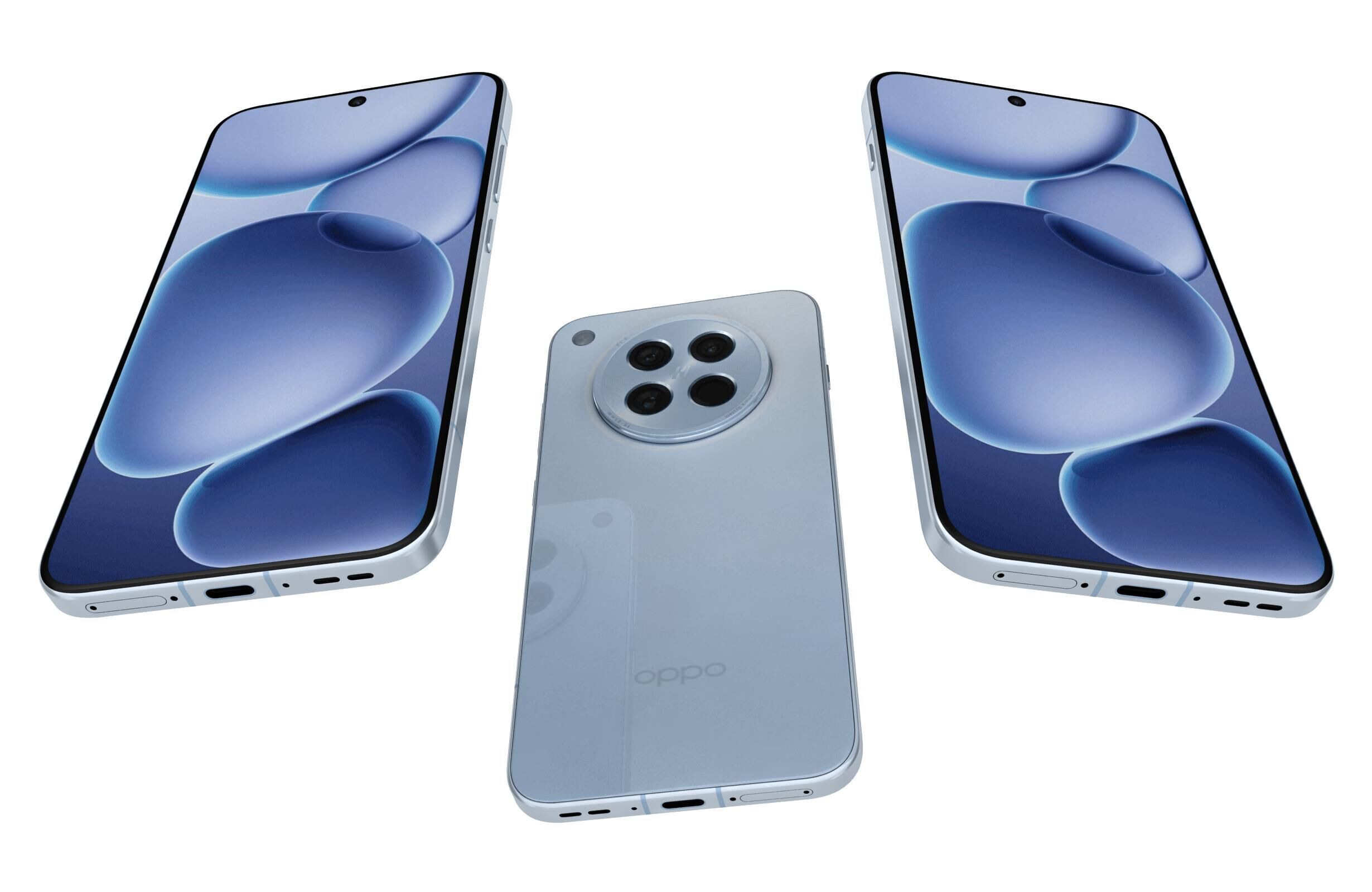 OPPO Find X8s Island Blue 3D model_2