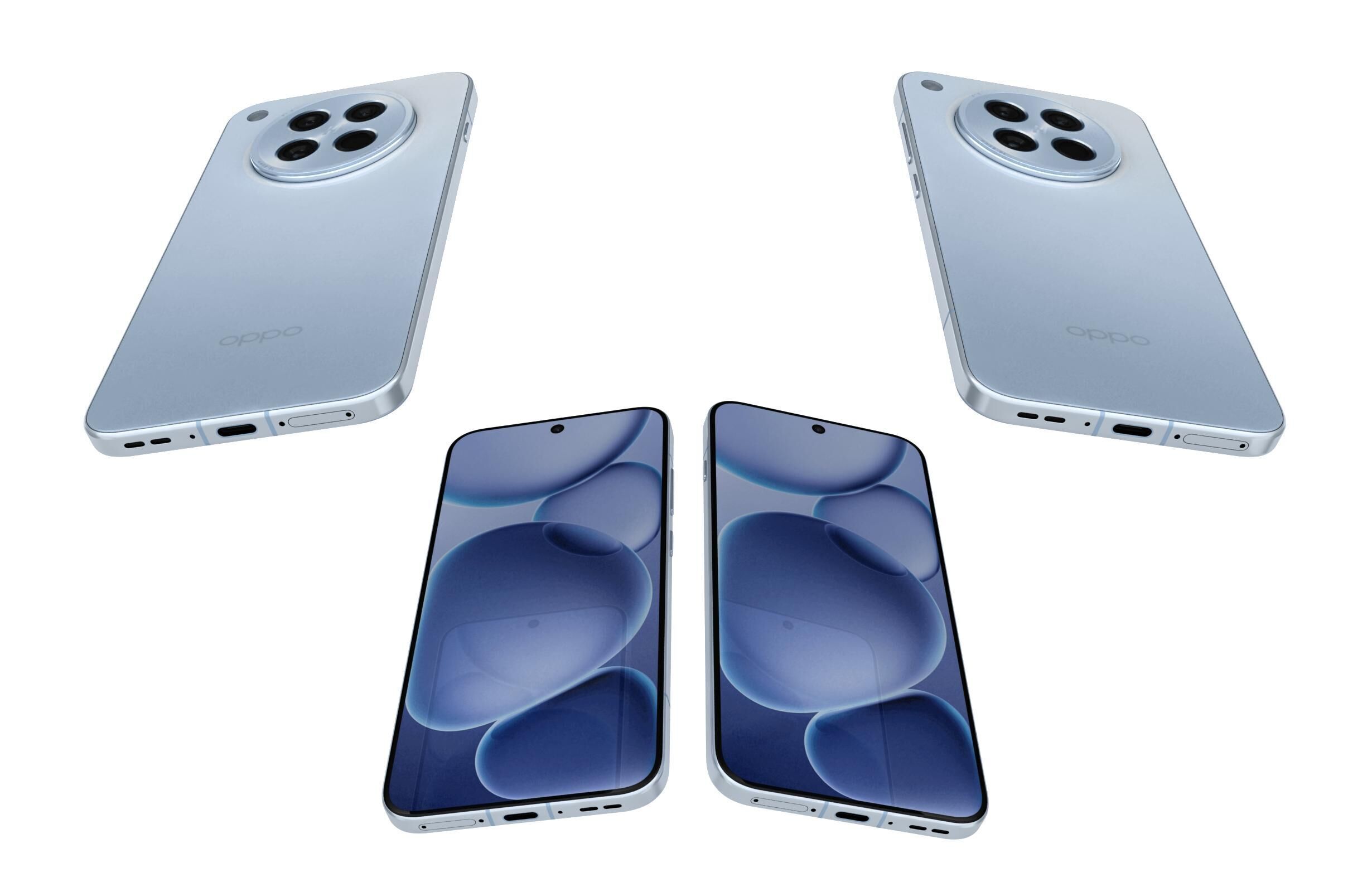 OPPO Find X8s Island Blue 3D model_5