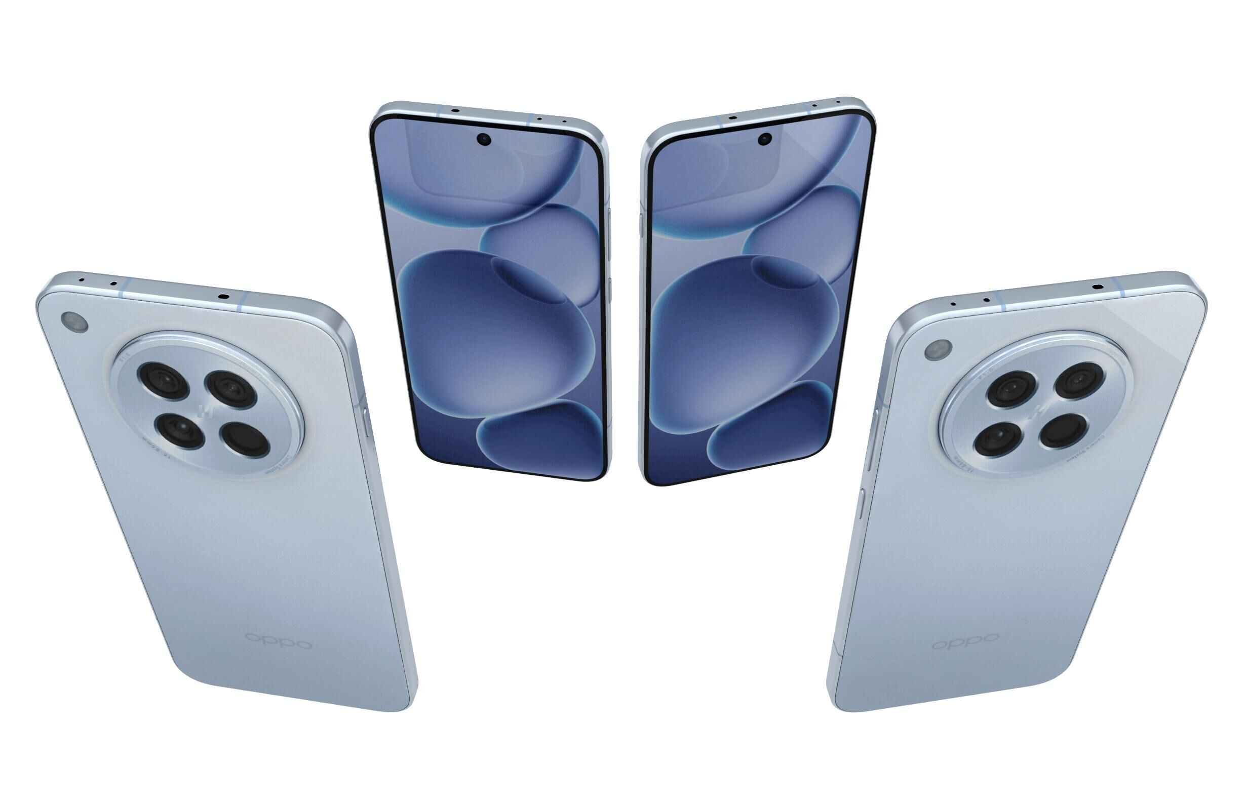 OPPO Find X8s Island Blue 3D model_4