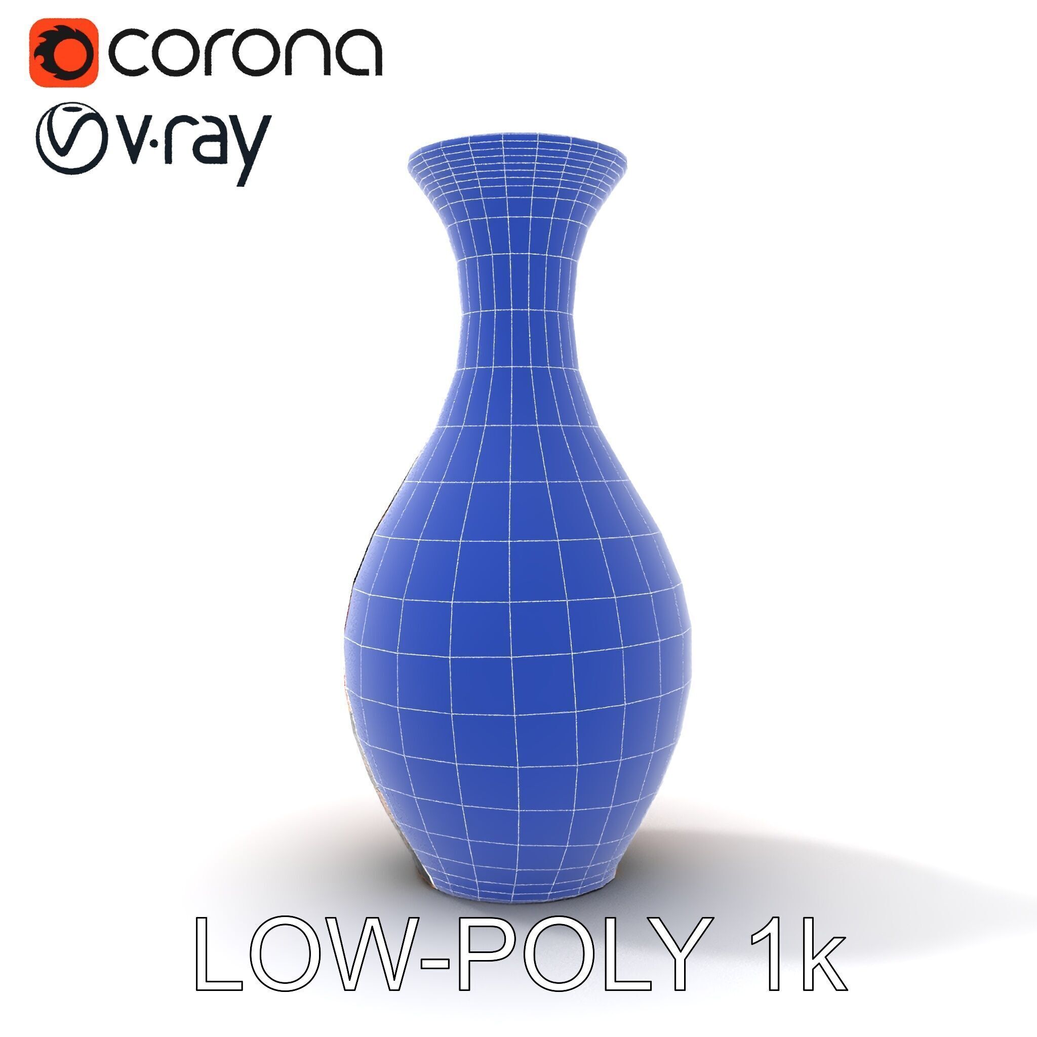 Decorative Floral Vase D Model Pack Low-poly 3D model_10