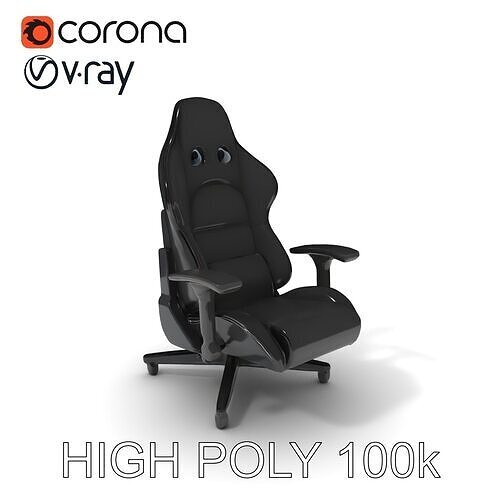 Ergonomic Gaming Chair D Model Pack Low-poly 3D model