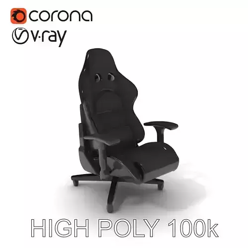 Ergonomic Gaming Chair D Model Pack Low-poly 3D model