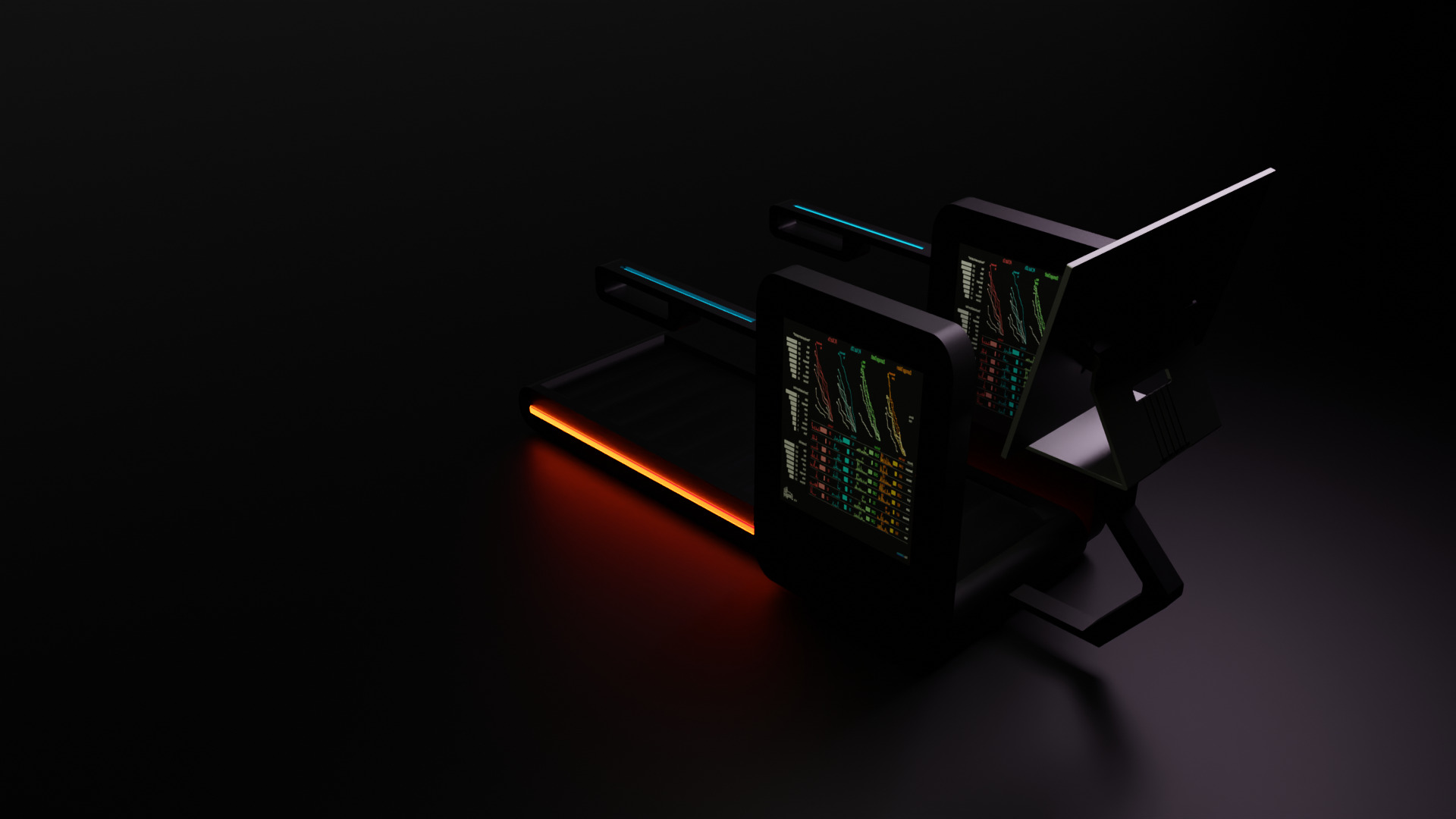 Futuristic Smart Treadmill Concept 3D model_3