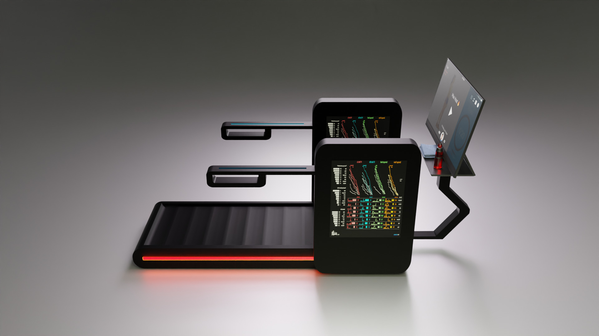 Futuristic Smart Treadmill Concept 3D model_5