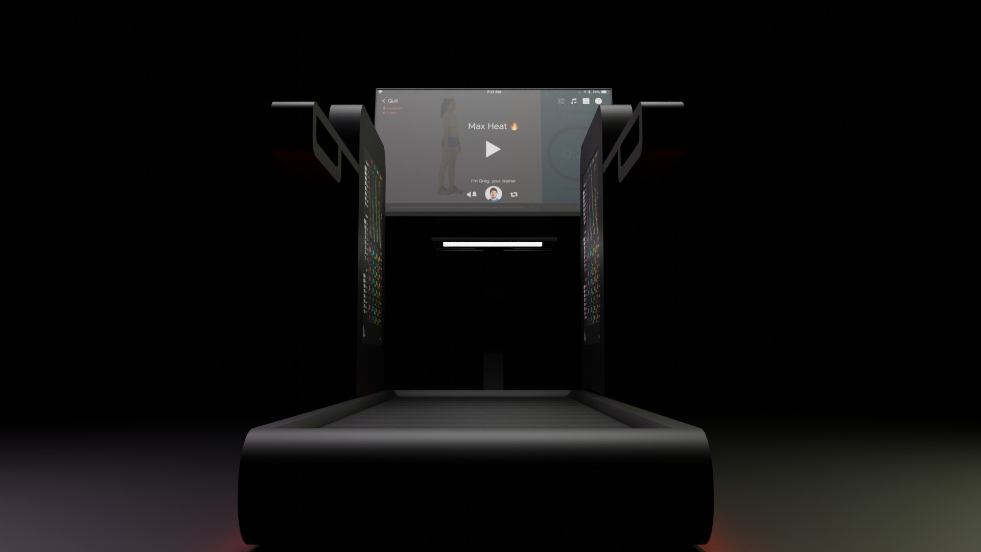 Futuristic Smart Treadmill Concept 3D model_2