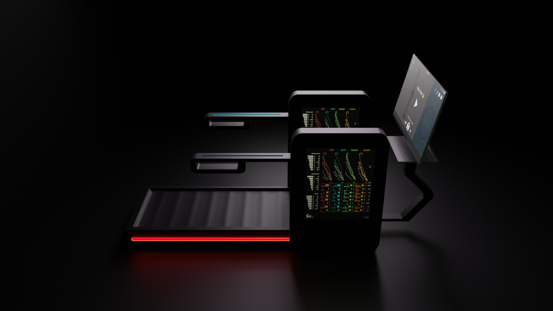 Futuristic Smart Treadmill Concept 3D model_4